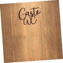 1 pièce Panneau acrylique "Gaste WC", décoration murale de toilette moderne noire. Signalisation de salle de bain autocollante pour maison, hôtel, bureau. Plaque de porte de salle de bain élégante, imperméable et facile à installer. Panneau de repérage de style ferme pour la zone des toilettes. - Toilettes Gaste - Voir 9