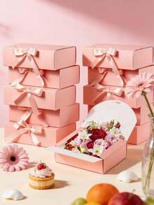 Bộ 3 hộp quà thắt nơ, hộp quà giấy nhỏ, hộp quà trắng lớn có ruy băng, hộp quà giấy trắng, thích hợp cho sinh nhật, quà thủ công, tiệc tùng, tráng miệng, bao bì bánh nướng, bao bì bánh ngọt, quà lưu niệm, gói quà, làm bánh thương mại. - lớn - Xem 7