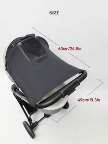 1pc Baby Stroller Sun Shade, Easy Installation, UV Protection Canopy With Optional Viewing Window - Multicolor - View 9
