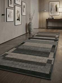 1 pieza Alfombra/Alfombra/Alfombra de área/Alfombra de baño/Felpudo/Alfombra de pasillo/Alfombra de pasillo, Estilo nórdico INS - Patrón geométrico a rayas minimalista moderno - Alfombra de pasillo larga para pasillo, baño, cocina, entrada, pasillo, mesita de noche, sala de estar, dormitorio, etc. + Alfombra lavable suave, decoración del hogar - Multicolor - Ver 2