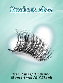 Bộ 14 cặp mi giả trong suốt, đuôi mi dài, tạo vẻ tự nhiên, phù hợp cho các bữa tiệc và câu lạc bộ, kiểu mi mắt mèo. - màu đen - Xem 9
