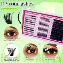 260簇仿貂毛假睫毛，C型卷翘，9-16毫米混合自然款，3D俄式假睫毛，个人美睫工具 - 查看 9