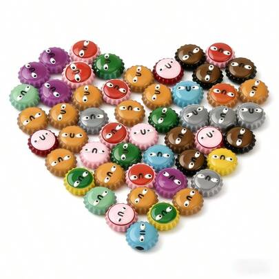 2/3/5 hạt cườm thủy tinh hình hoa hướng dương nhiều màu sắc, hạt cườm phẳng hình học trừu tượng, thích hợp làm vòng tay và vòng cổ, hạt cườm rời.