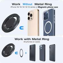 Giá đỡ điện thoại từ tính cho ô tô kèm miếng dán biển số xe, giá đỡ định vị xoay 360° trên bảng điều khiển, món quà tuyệt vời cho gia đình và bạn bè. - Kiểu A - Xem 8