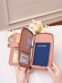 Ví đựng thẻ CHARM INFINITE thời trang tối giản có khóa kéo, ví nữ chống RFID mới, ví dài nhiều lớp dung lượng lớn có khóa kéo và dây đeo cổ tay, ví đa năng đựng hộ chiếu, vé máy bay, thẻ tín dụng, tiền mặt, tiền xu, chìa khóa, ví đựng tiền xu siêu mỏng nhẹ dùng hàng ngày. - Nhiều màu - Xem 5