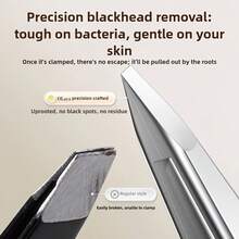 超细眉毛拔毛镊子，黑头去除夹，精准粉刺镊子 - 彩色 - 查看 5