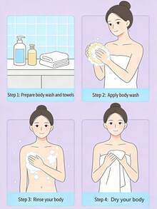 Glowly Beauty SPA Rose Jasmine Shower Gel  - Visible Real Petals, Moisturizing Nourishing Body Wash, Luxury Floral Scent, Rich Lathering Foam, Gentle For Soft Smooth Skin For Women - Rose - 查看 6