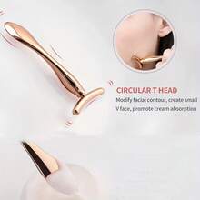 2-Piece Set Of Rose Gold Metal Eye Cream Roller & Facial Massage Stick - Dual-Head Design, Reduces Puffiness And Wrinkles, Fragrance-Free, Battery-Free, Portable Skincare Gift, Designed Specifically For Women - 玫瑰金 - 查看 3