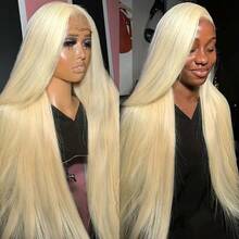 NATAN Recomtic 613 金色直发波波头假发 - 150% 密度。预先拔毛的巴西真人发，长度 20.32-35.56 厘米，自然逼真，带蕾丝前额。 - S613 - 查看 7