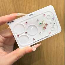 奢华闪耀钻石粉色樱花叶透明镜头膜，适用于苹果17 Pro Max/17 Pro，女士时尚全包镜头保护套，持久保护办公家用手机摄像头，防水、防震、防摔、防刮擦 - 粉紅色櫻桃鏡頭膜 - 查看 1