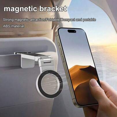 1 chiếc giá đỡ điện thoại từ tính, giá đỡ du lịch Magsafe di động, có thể gập lại, thu gọn và xoay 360°, giá đỡ điện thoại mini đa chức năng bằng kim loại dùng cho máy bay và bàn làm việc.