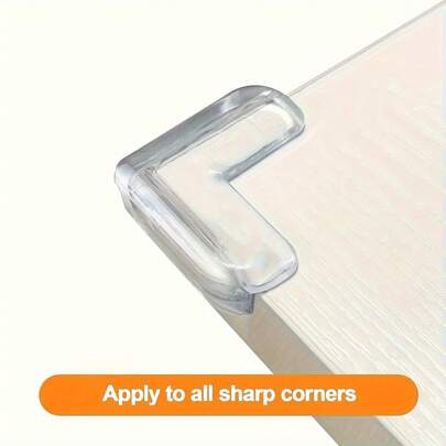 10 bucăți de colțuri de masă din silicon transparent gros - tampoane de în formă de T, potrivite pentru mobilier, mese de cafea din sticlă, colțuri de fără latex pentru prize