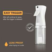 1/2 200ml High Pressure Continuous White Automatic Air Pressure Superfine Spray Bottle, Hairdressing Tools, Suitable For Bathrooms, Bedrooms, Kitchens, Dressers, Beauty Salons, Hair Salons And Other Places, Hairdressing Products And Accessories, Hair Salon Beauty Travel Necessities, Multi-Function Spray Bottle # Kitchen Essentials, Spray Bottom, Spray Bottom For Hair - 查看 3