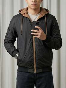 Men's Suede Jacket, Warm Lined Coat For Intense Cold Winters, Lined With Pockets - Camel - View 6