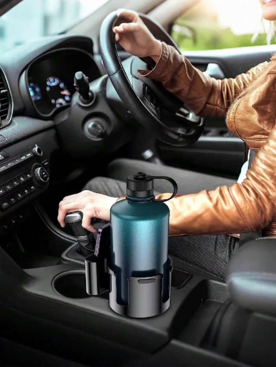 Soporte multifuncional 2 en 1 para taza y teléfono de coche, compatible con tazas de asa grande y smartphones