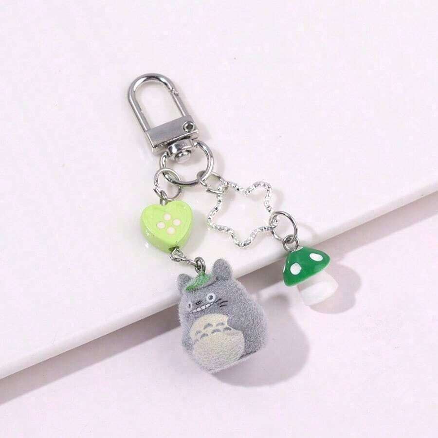 And Cute Flocked Alpaca Keychain, Super Adorable Five-Star Heart Mushroom Pendant, Fashionable Bag Accessory With A Plush Toy Vibe, Eye-Catching On The Daily Street, Soft And Cute, Full Of Healing Charm. - Q1931-1 - Xem 1