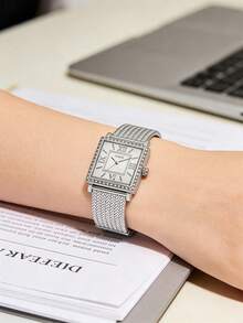 GUESS Stainless Steel Elegant Daily Wear Watch W0826L1, Suitable For Commuting & Work - Silver - View 3