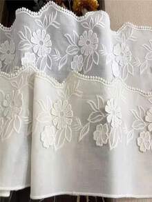 1 yarda de Encaje bordado floral 3D, suministros de costura y manualidades DIY - Flores 3D - Ver 5