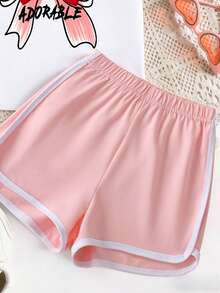 Bộ áo thun cổ tròn in nơ và quần short cho nữ tuổi teen, trang phục mùa hè thoải mái. - Nhiều màu - Xem 5