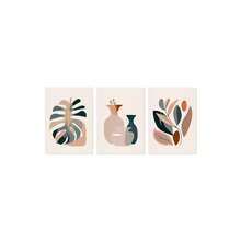 Tranh treo tường 3 mảnh hình bình hoa lá Monstera trừu tượng phong cách Boho, tranh in thực vật thẩm mỹ Boho trung tính, trang trí hiện đại tối giản cho phòng khách và phòng ngủ, trang trí nhà kiểu Boho, không khung. - 814 - Xem 12