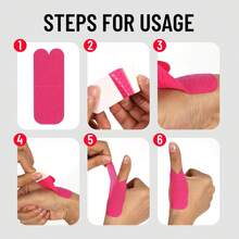 50 piezas/Rollo Cinta adhesiva autoadhesiva con forma de Y precortada - Parche elástico de vendaje para el pulgar para soporte de articulaciones de dedos y dedos de los pies - Multicolor - Ver 5