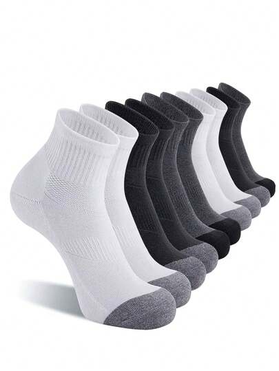 1/5/10双装男士船袜，户外运动减震跑步袜，舒适防臭休闲袜
