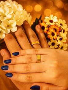 Women Single Ring - 金子 - 查看 3