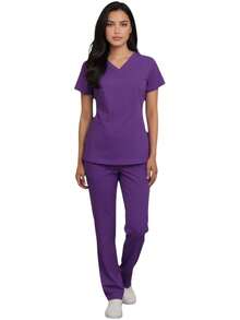 SOULMATE Pijama Quirúrgica Dama Megan - Morado - Ver 1