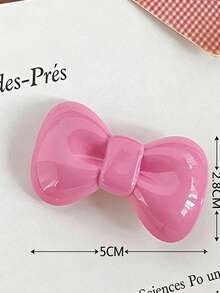 2pcs Elegant Pink Bow Hair Clips, Cute Sweet Bow Design Hair Clips, Women's Daily Hair Accessories, Hairpin - Multicolor - View 16