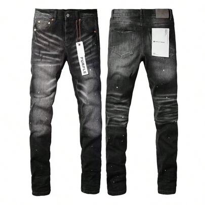 Purple 2026 New Purple Men Jeans Casual Comfortable Distressed Straight Leg Fashion Ropa De Hombre Men Clothes Pantalones De Hombre