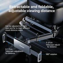 PHILIPS Giá đỡ máy tính bảng DLK2317B/93 cho ghế sau ô tô, giá đỡ điện thoại gắn trên tựa đầu ghế ô tô có thể điều chỉnh. - màu đen - Xem 4