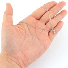 1 chiếc mặt dây chuyền nơ đơn giản thời trang, dây chuyền thép không gỉ mạ vàng dành cho nữ - nơ - Xem 6