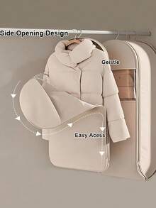 Bolsa de almacenamiento colgante gruesa, bolsa de compresión al vacío ahorradora de espacio con ventana visible, cremallera autosellante a prueba de polvo y reutilizable, adecuada para abrigos, vestidos y chaquetas de plumón. Ideal para la organización del hogar y el armario. El mejor regalo para hombres y mujeres. - Multicolor - Ver 3