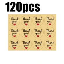 Nhãn dán cảm ơn, 120 chiếc nhãn dán tròn 1,45 inch, giấy Kraft, nhãn cảm ơn dành cho doanh nghiệp nhỏ. - Nhãn và tem nhãn - Xem 9