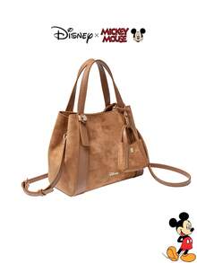 Disney 女款印花簡約大容量托特包，優雅時尚，適合通勤與休閒使用，女性首選 - 彩色 - 查看 6