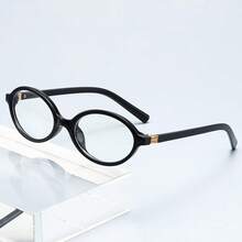 Fashionable Oval Women's Glasses With Lenses, Transparent Design, Suitable For Party, Daily Decorative Accessory - Multicolor - View 7