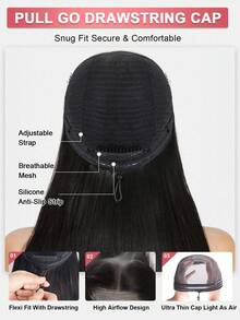 Tinashe Tóc giả ren phía trước 13*6, tóc giả sóng lơi không cần keo, đường chân tóc đã được tỉa sẵn, phần ren trong suốt, đường chân tóc tự nhiên, phù hợp cho trang phục Halloween, cosplay, đám cưới, kiểu tóc nàng tiên cá, phụ kiện tóc giả màu đen. - SNatural - Xem 11