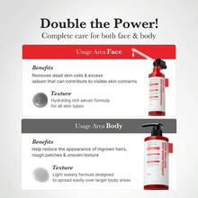Hypochlorous Acid Rice Peel Shot Duo For Face & Body | Gentle Exfoliating Serum For Dead Skin Cells & Pore Care, Blackheads & Excess Sebum Control | Rice Extract, Hypochlorous, Panthenol For - Màu đỏ - 2 cái - Xem 3
