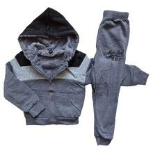 Children's Plush Set For Boys, Intense Cold Weather, Lined With Warm Fur, Winter Launch, Promotion 167 - Grey - View 4