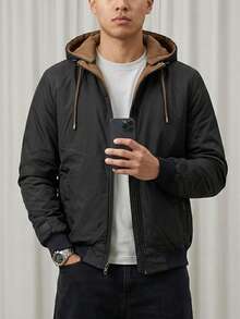 Men's Suede Jacket, Warm Lined Coat For Intense Cold Winters, Lined With Pockets - Rỉ Nâu - Xem 6