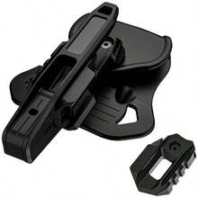 Polymer PA66 Holster Suitable For 9mm/SW40/357 Rail Pistols - Black - View 1