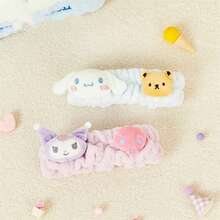 SANRIO 1/可爱Hello Kitty Kuromi肉桂卷蝴蝶结小动物洗脸发箍，卡通3D发箍，适合洗脸、沐浴、SPA，ins风美颜发箍，适合浴室、化妆、情人节、婚礼、生日礼物、母亲节、旅行配件 - 卡通 - 查看 4