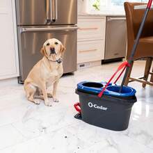 O-Cedar RinseClean Spin Mop & Bucket System + 2 Extra Mop Heads |   Clean With Water |   Removes 99% Of Bacteria - Rinseclean旋轉拖把和水桶 - 查看 9