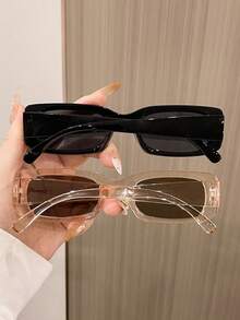 2pcs Y2K Style Round Frame Eyeglasses, Cute & Retro For Daily Wear And Beach, Unisex - Multicolor - View 7