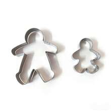 Khuôn cắt bánh hình người bánh gừng bằng thép không gỉ cỡ lớn, kích thước 5.3-3.2 inch, thích hợp để làm bánh quy, bánh ngọt và các loại bánh nướng khác, dụng cụ làm bánh hoạt hình sáng tạo. - Xem 8