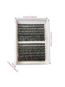 280 cụm mi giả dày 30D-40D, cong chữ D, độ dài hỗn hợp 9-15mm, mềm mại và tự nhiên, dùng để tự nối mi cá nhân, rất cần thiết cho việc đi du lịch hàng ngày. - Xem 2