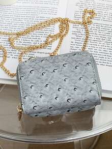Elegant Coin Purse, Snap Closure Creative Clutch, Unique Ostrich Pattern Mini Handbag For Women Money Wallet Mini Wallet Purse Wallet Small Wallet Cute Wallet Coin Wallet Travel Essential Summer - Grey - View 9
