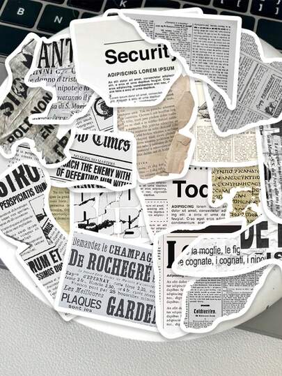 52pcs Text Stickers With A Matte Finish, Suitable For Decorating Skateboards, Calendars, Notebooks, Guitars, Motorbikes, Tissue Boxes And Planners. Assorted Colours, Perfect As Party Favours, Rewards And Festive Gifts. Suitable For Use On Glass And Metal Surfaces.