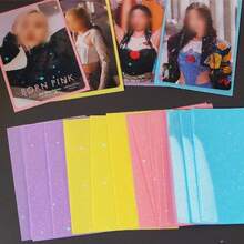 Best Sell-100Pcs Star Laser Flashing Kpop Photocard Sleeves - Clear Colored Holographic Card Protectors For Baseball And Korean Idol Photo Card - Nhiều màu sắc - Xem 8