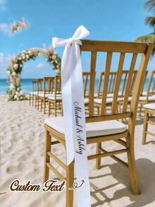 Pita Nama Pengiring Pengantin Kustom Ukuran 200*8cm, Pita Pernikahan yang Dipersonalisasi, Pita Dekorasi Buket Pengiring Pengantin, Pita Kustom Pesta Pengantin, Pita Dekorasi Warna Champagne, Dekorasi Pernikahan, Hadiah untuk Pengantin dan Pengiring Pengantin - MultiWarna - View 1